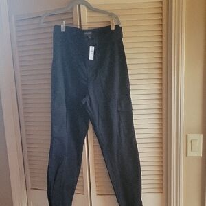 Banana Republic Black Cargo Pants with Tapered Legs